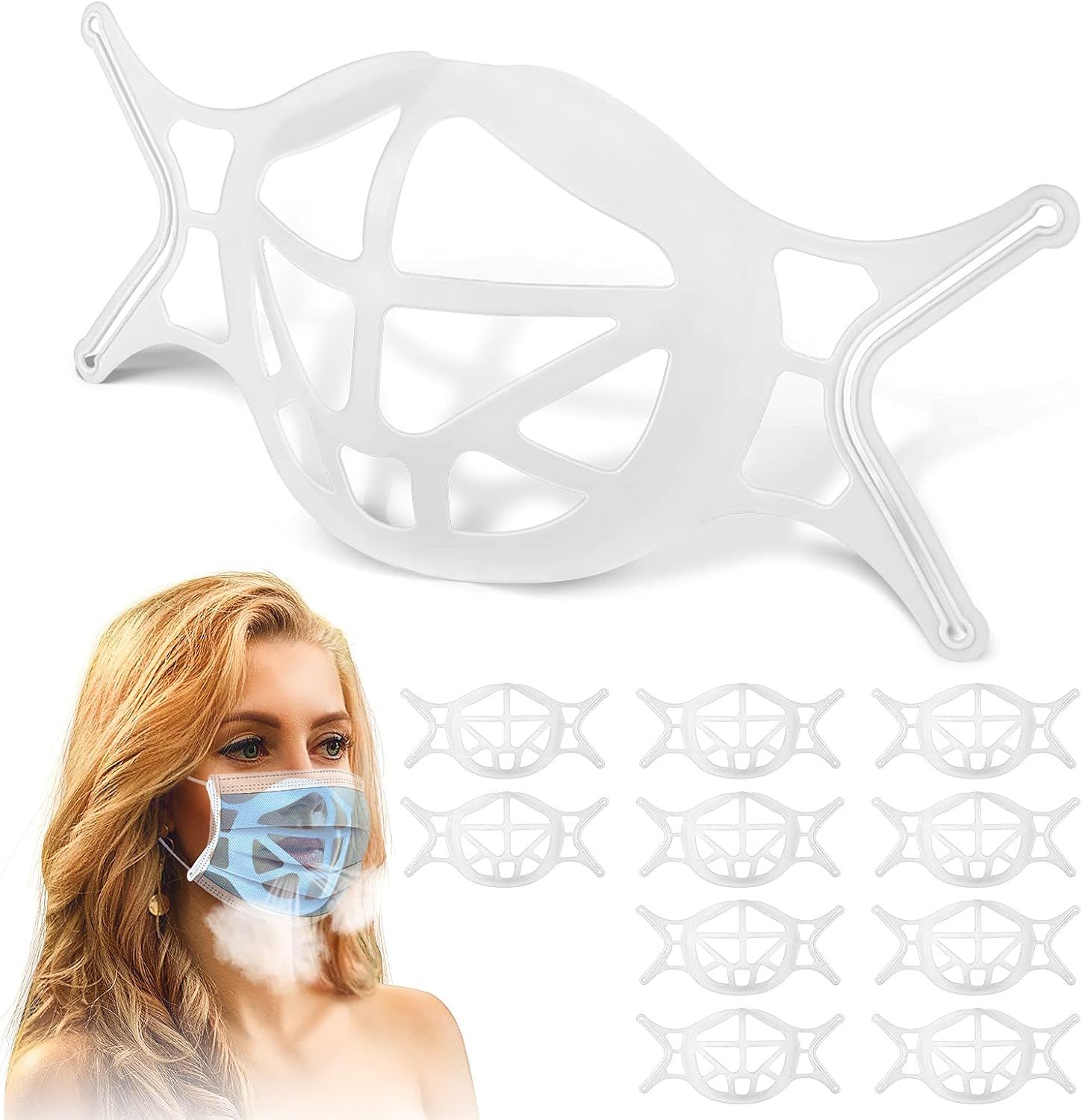 3D Face Mask Bracket for Comfortable Mouth Cover Mask Breathe Cup Wearing Reusable Washable Cover Accessories Lipstick Protection Stand Internal Support Holder Frame