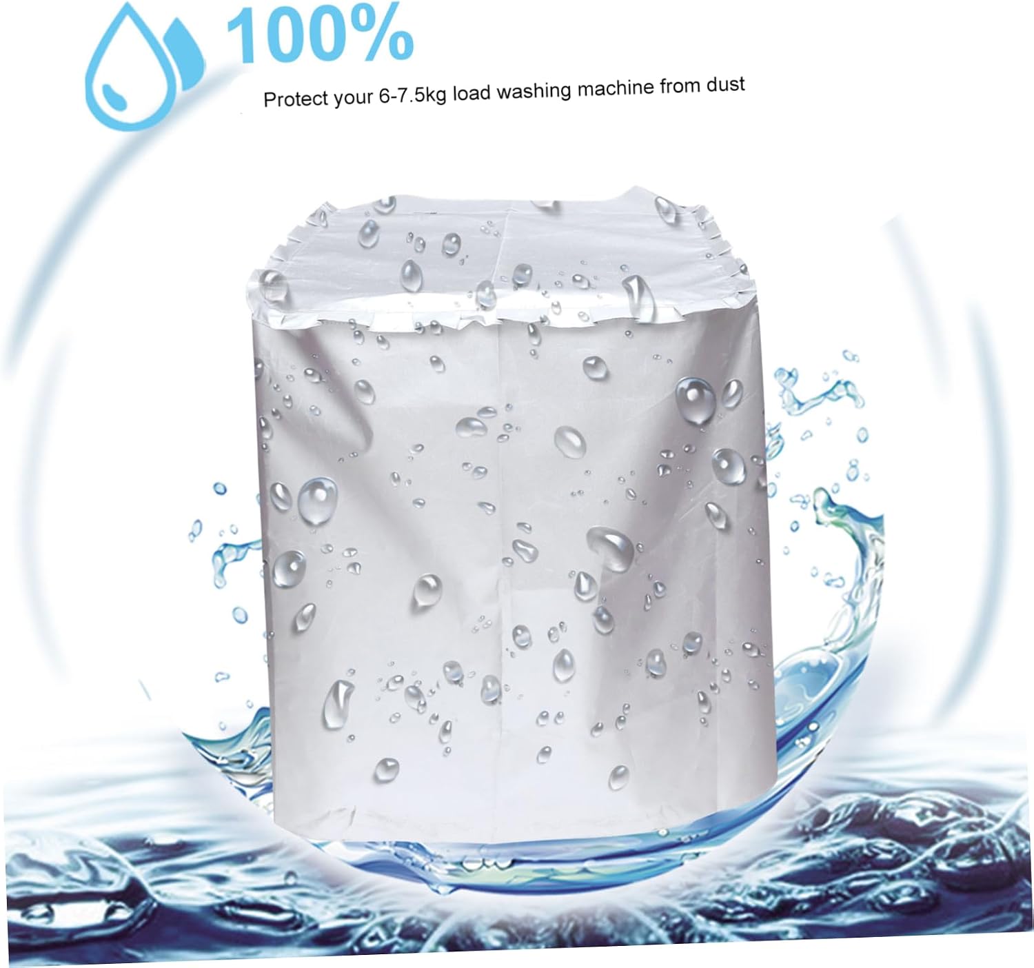 Veemoon Washing Machine Cover High Density Sunscreen Coating Dustproof Protection for Load Washers Keeps Machines Clean and Extends Service Life