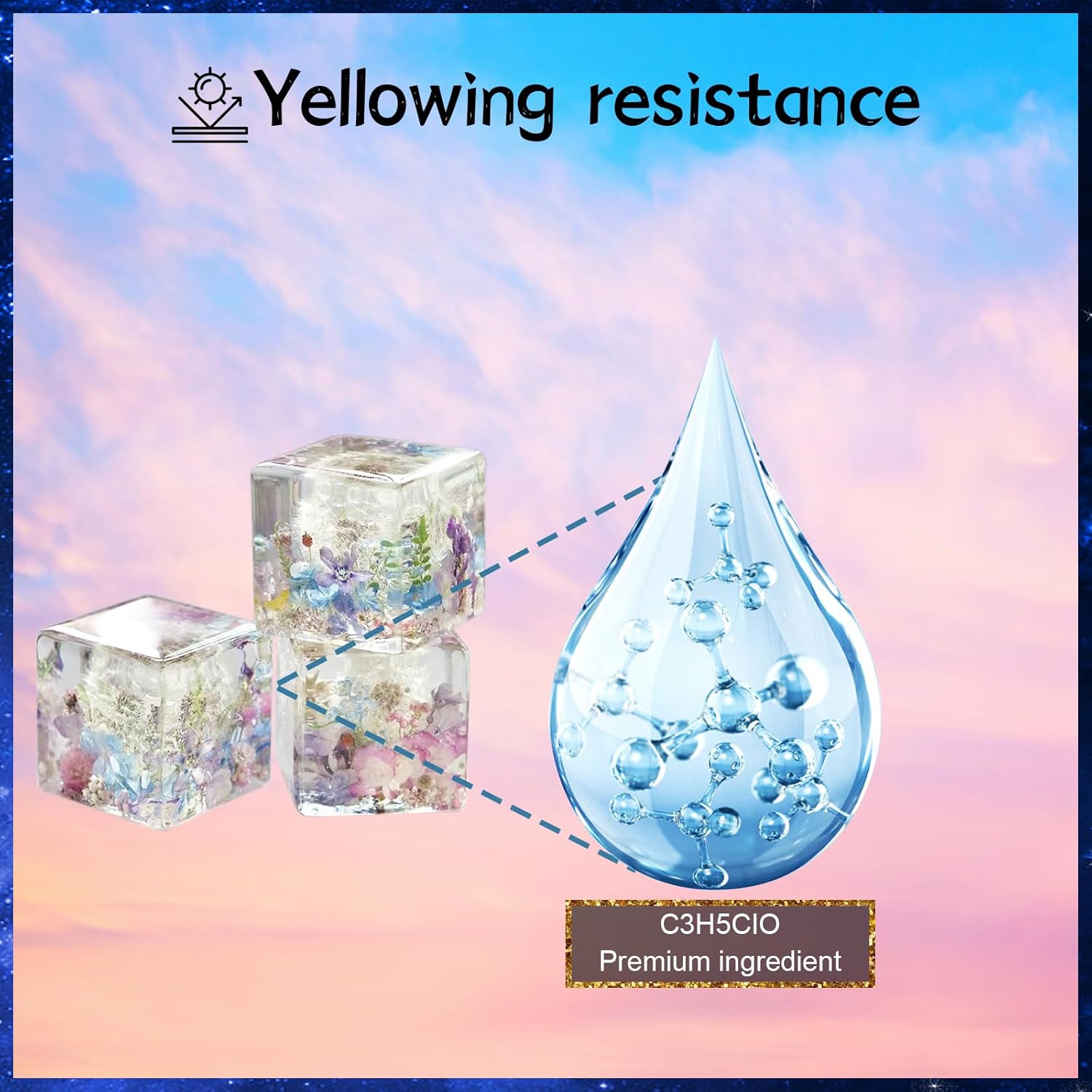 Bsrezn 4000g UV Resin Hard, Crystal Clear Premixed Resina UV for Jewelry Making (1000g x 4)