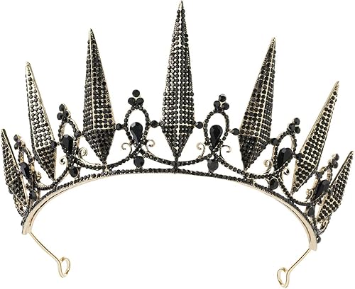 Miniatura 22 de SWEETV Tiaras y coronas para mujer, tiara de boda de cristal para novia, corona plateada de metal, accesorios de fiesta de disfraces