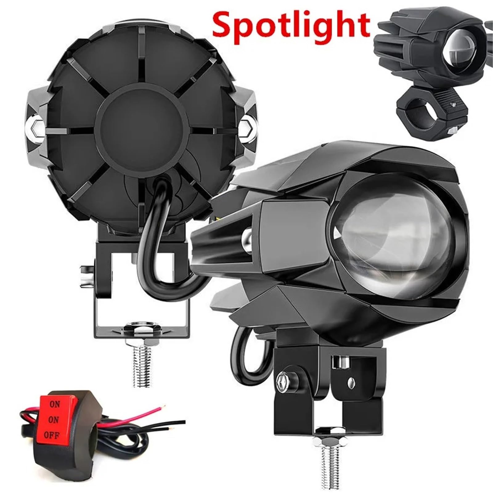Faro Moto Faretti a LED per auto, moto, fari, fendinebbia, accessori, per luci di lavoro spot ausiliarie, per camion, ATV