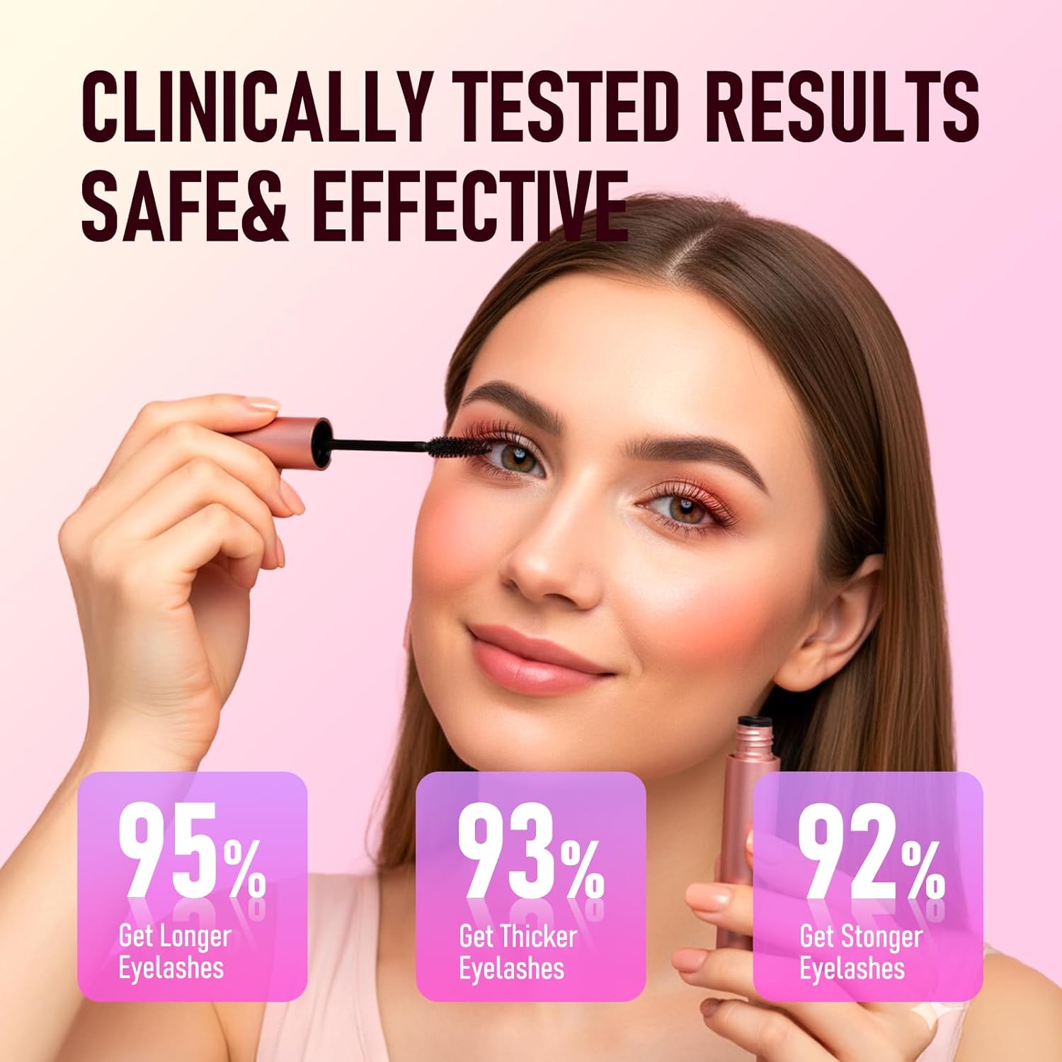 Lash Serum for Eyelash Growth: Premium Eyelash Growth Serum with Advanced Formula to Boost Longer Fuller and Thicker Lashes and Eyebrows - Gentle & Vegan for Sensitive Eyes