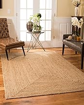 Solid Rectangular Rug (Beige, Jute, 5X3 Ft)