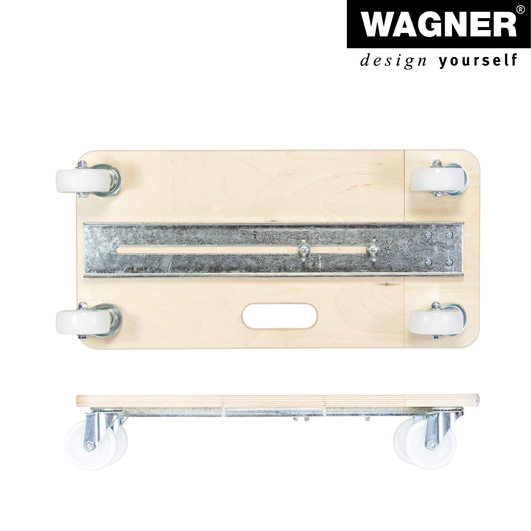 Wagner Plataforma de Carga MM 1331-59-86 x 29 cm Extensible, Tamaño Flexible, 200 kg de Carga Máxima, con Asa de Transporte, Robusto - 20133101