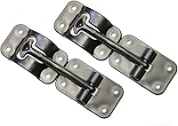 Vista 1 de Pack de 2 soportes de puerta para RV en T, de 8,9 cm, pasadores del soporte, para ventanillas de caravana, remolque o furgón de carga, color negro