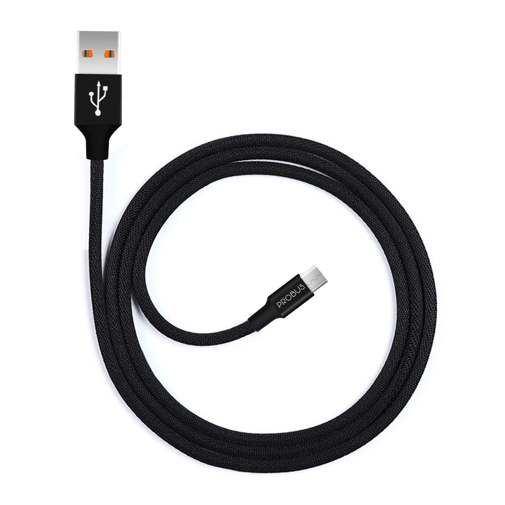 Probus Nylon Braided Micro USB Charging Cable [Fast Charging] [Fast Data Transfer] [1m Long]- Black (B07JMSC4Q4) Amazon Price History, Amazon Price Tracker