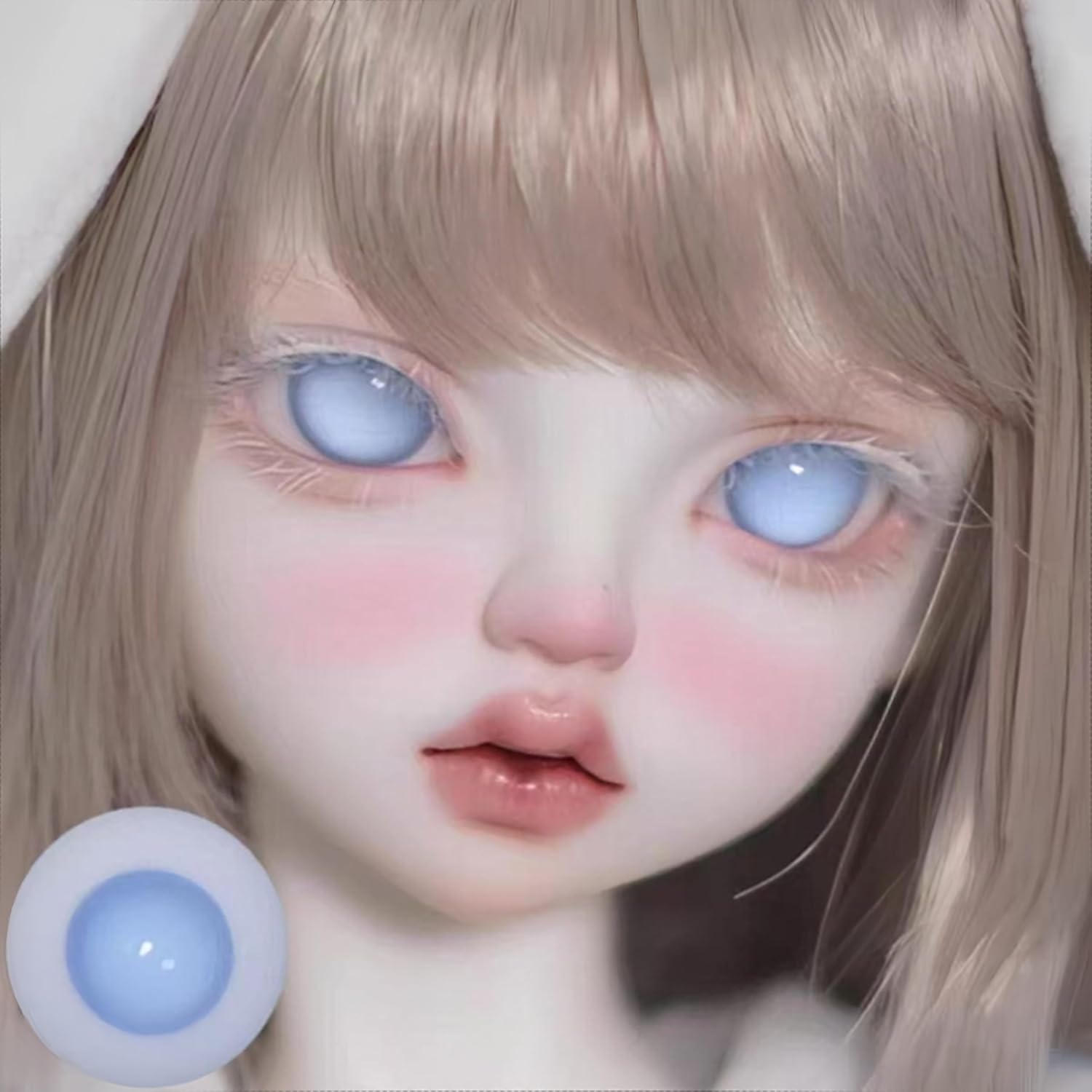 BJD Doll Eyes1/3/14 1/6 Handmade Glass 12mm/14mm/16mm Doll Eyes for BJD SD Dolls DIY Accessories (T, 1/6(12mm))