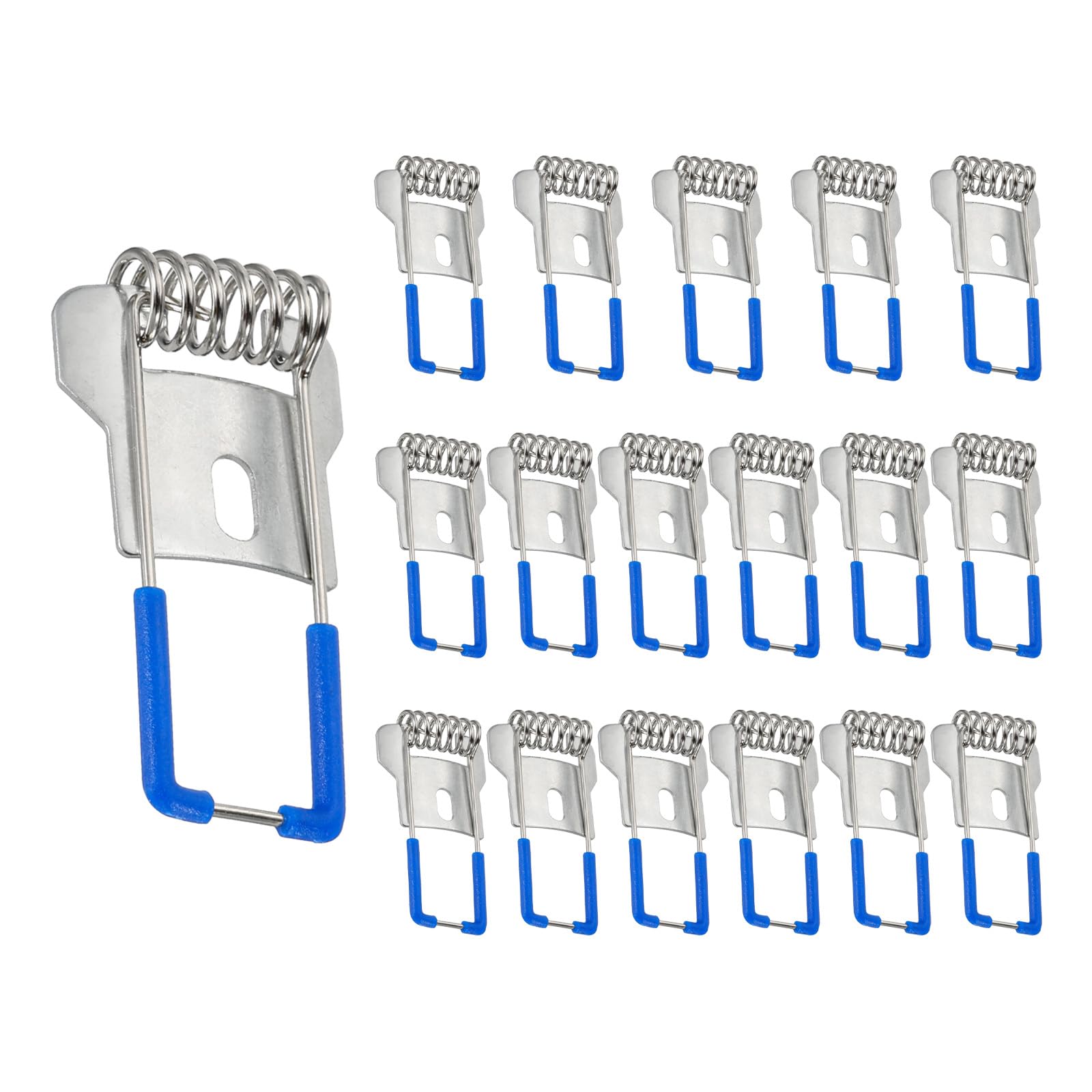 VIAPUICE Downlight Spring Clips 26x45mm Recessed Lighting Clips 18Pcs | Emitting Diode Recessed Ceiling Light Accessory 1.2mm Wire Dia. T-Shaped Spring Clamps for Downlights Spotlight, Blue
