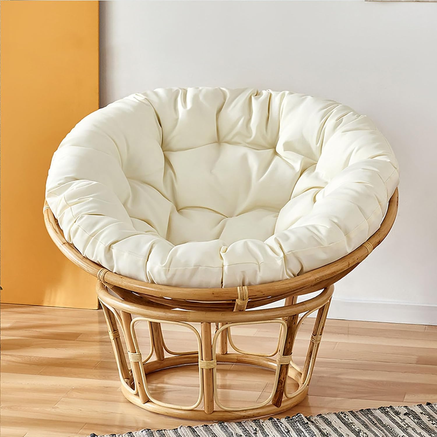 BK&MF Round Chair Cushion, Fluffy Thickened Soft Seat Cushion, Hanging Swing Comfortable Cushion for Outdoor and Indoor Garden,L,70cm(28")