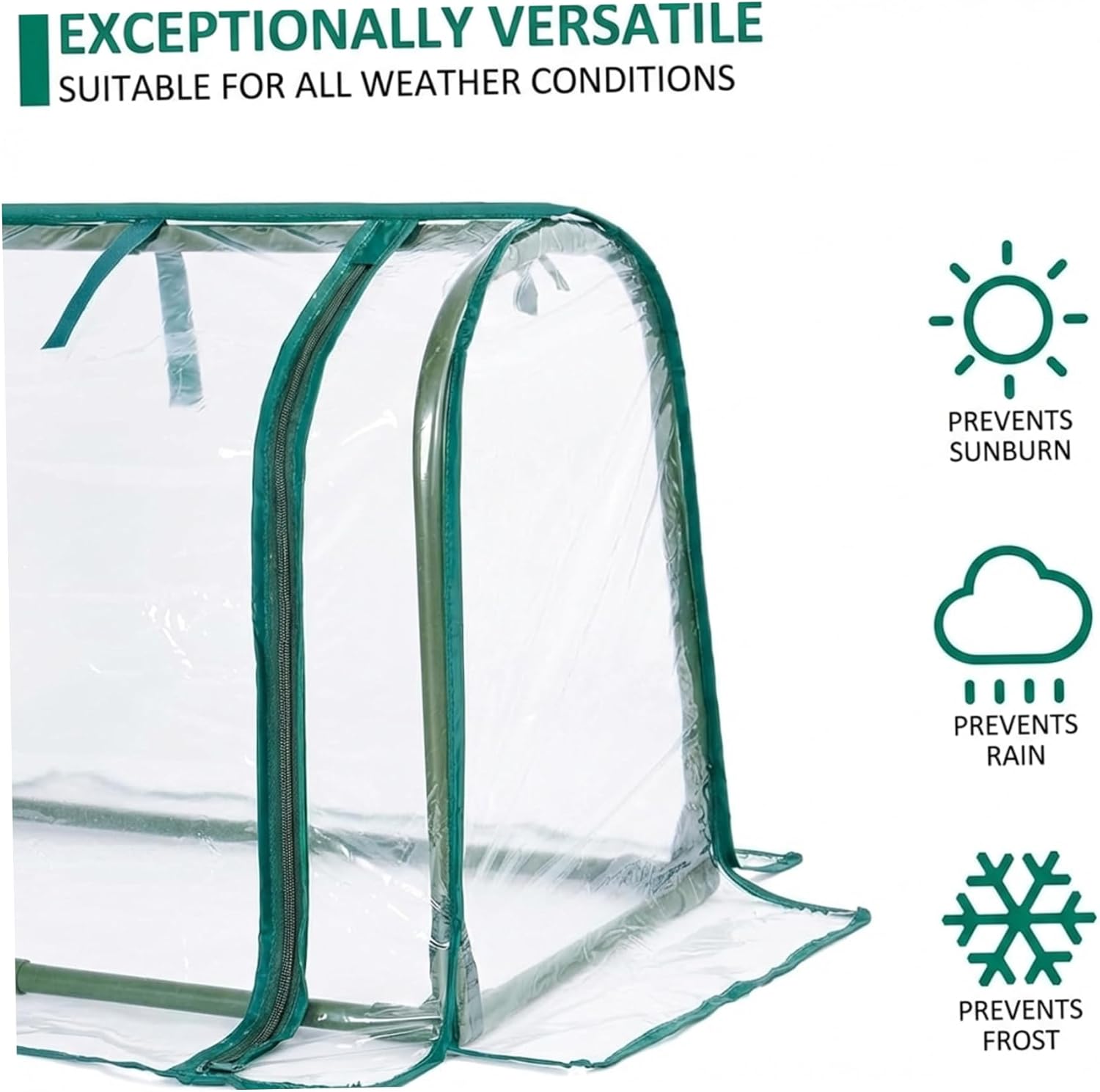 Mini Greenhouse Indoor Transparent Small Tabletop Greenhouse with Zipper Plastic Humidity Dome for Home Gardening Germination and Seedling