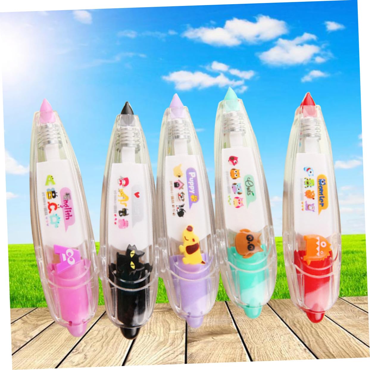 STOBOK 15pezzi Nastro Correttivo Decorativo Con Design Carino Per Scrapbooking e Diario Facile Da Usare Per Ufficio e Scuola