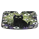 Black Cat Evil Eyes Windshield Sun Shade Foldable Folding Reflector as seen on tv Products cubre sol para carro