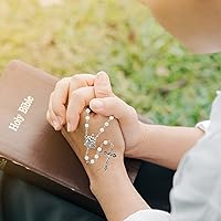 Vista 7 de Rosario Pieta, regalos religiosos de Pascua, 19 pulgadas, Metal Zinc