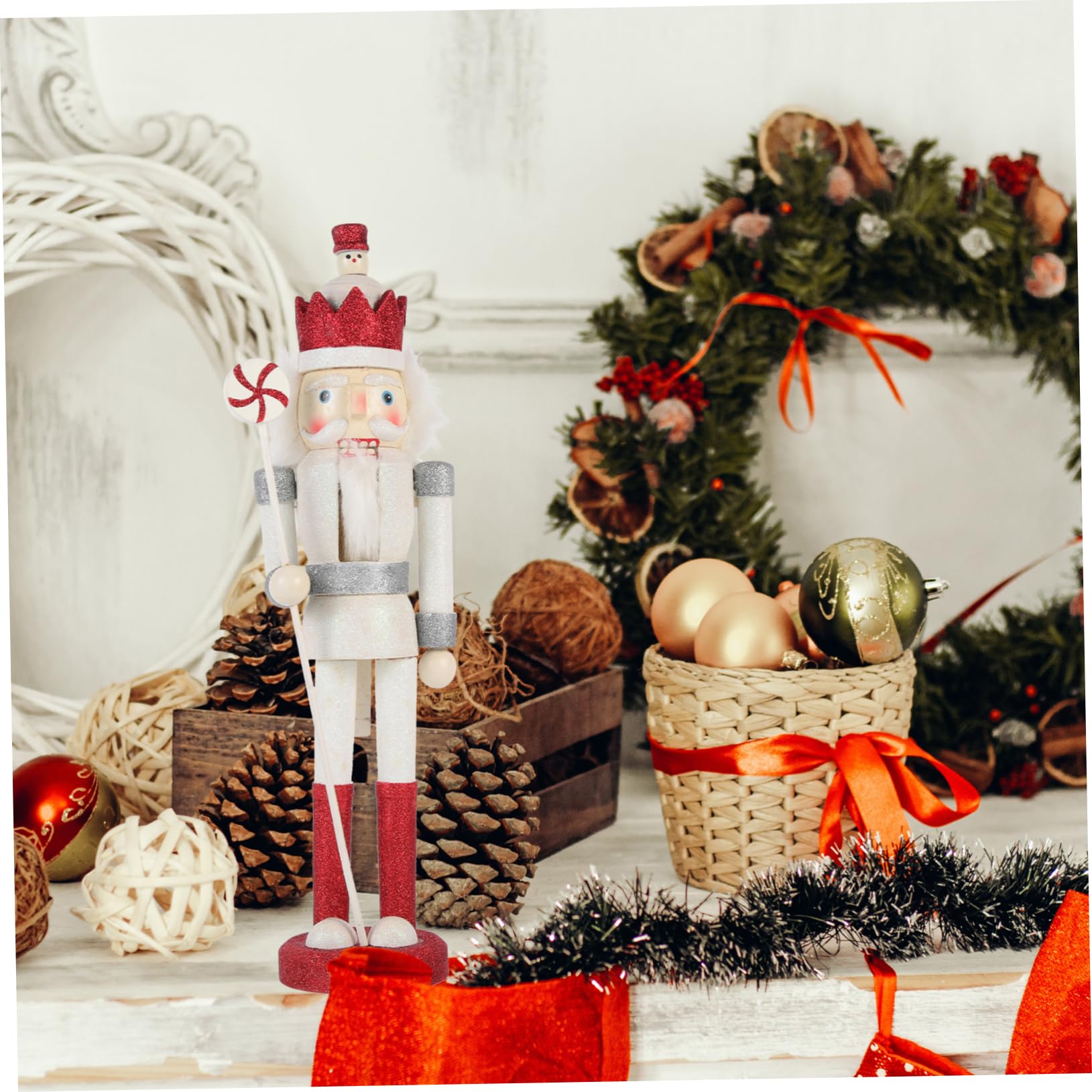 PRETYZOOM 4 Pz soldato schiaccianoci ornamento da tavolo per feste di Natale schiaccianoci decorativi natalizi fili natalizi fili di natale decorazioni natalizie all'aperto Di legno