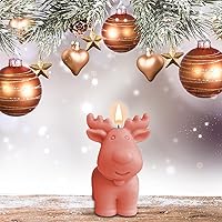 Vista 3 de Moldes de vela de Navidad 3D, moldes de jabón de silicona de ciervo para hacer velas, moldes de velas de ciervo Sika, decoración de pastel