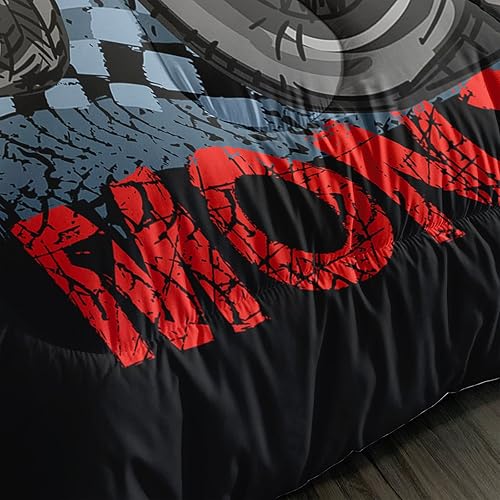 Miniatura 6 de QOOMO Juego de edredón de camión para niños, adolescentes y niños, edredón de automóvil con 2 fundas de almohada, juego de ropa de cama de