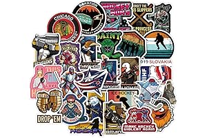 50 Pcs Bruins Stickers for Water Bottles, Laptops, Cars and More