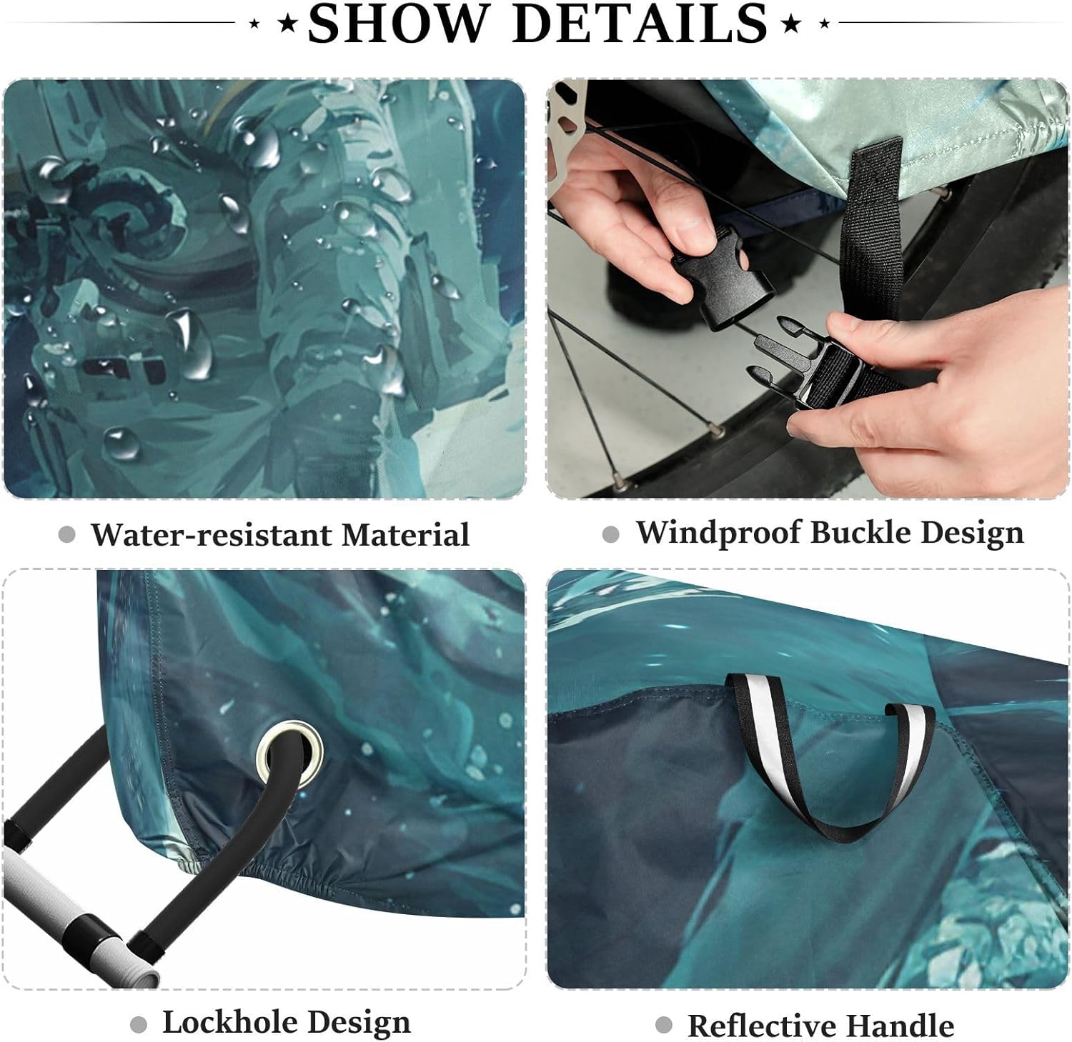 ALAZA Astronaut Space Bike Cover Waterproof Outdoor Ebike Bicycle Covers Tarp Protection for 1/2 Bikes, Sun UV Dust Wind Proof