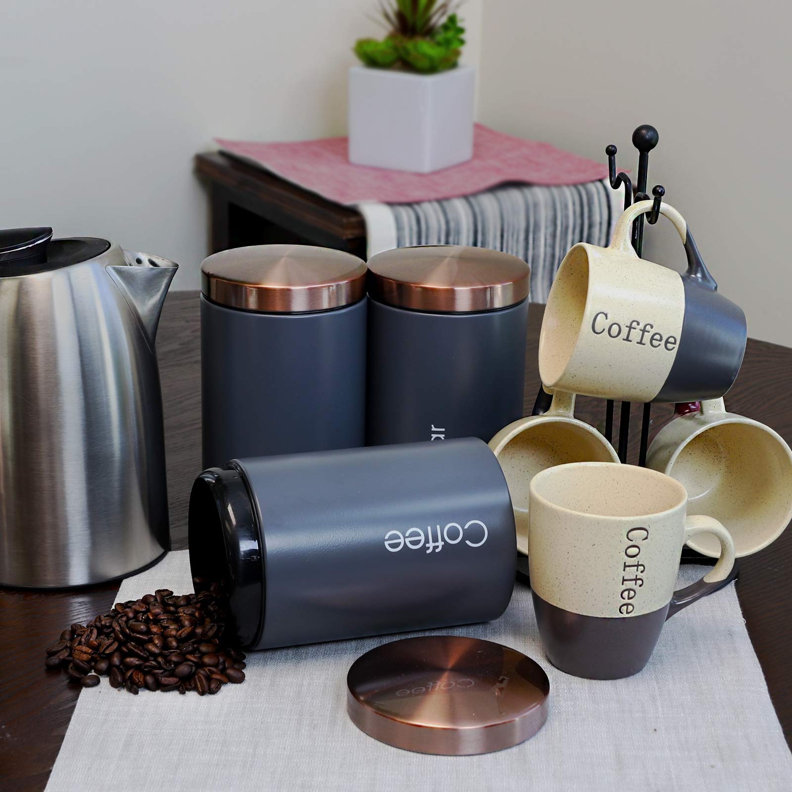 Amazon.com: MegaChef Essential Kitchen Storage 3 Piece Sugar