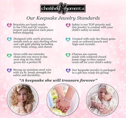 Miniatura 5 de Pulsera infantil de plata de ley con cruz para primera comunión, bautismo o bautizo