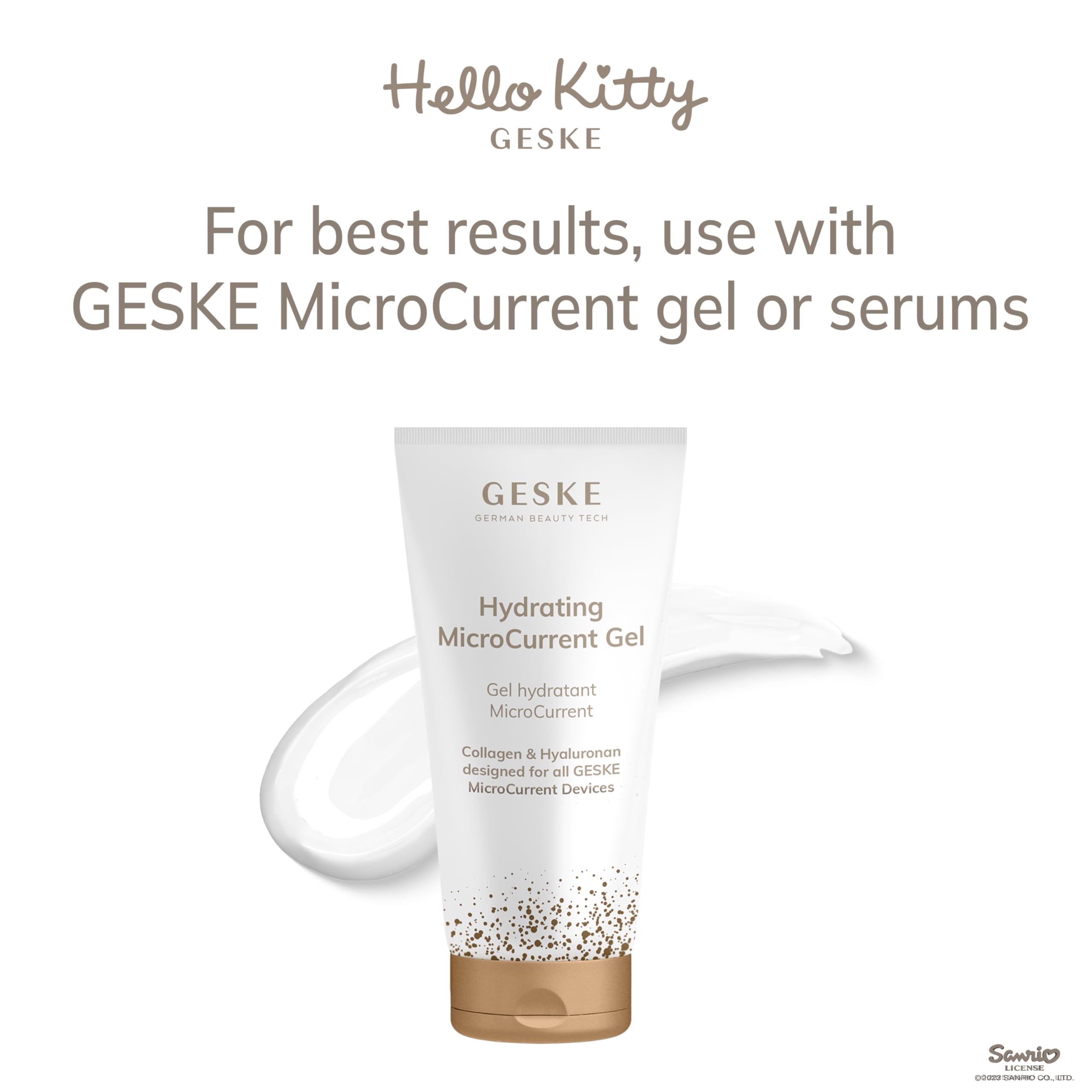 GESKE x Hello Kitty | Penna per lifting facciale a microcorrente SmartAppGuided™ | 6 in 1 | Dispositivo ant-età per il viso | Lifting facciale | Pelle giovane senza rughe