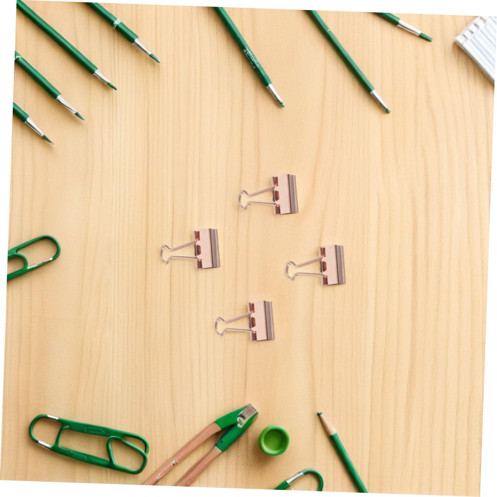 ULTECHNOVO 100stücke Klappclips Notizbuchclips Metallische Büroklammern Dokumentenclips Geschenkpapierhalter Metall-papierklammern Binderclips für Journaling