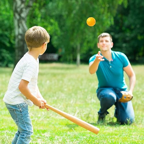 Miniatura 5 de Vinsot Paquete de 24 pelotas de béisbol de plástico para práctica de béisbol, pelotas de entrenamiento de béisbol ligeras, bolas de plástico para el