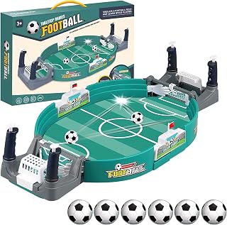 Juego de Futbolín Interactivo Mini Con 6 Balones, Para Padres e Hijos, Juego de Fútbol de Escritorio Para Más de 3 Niños y Adultos