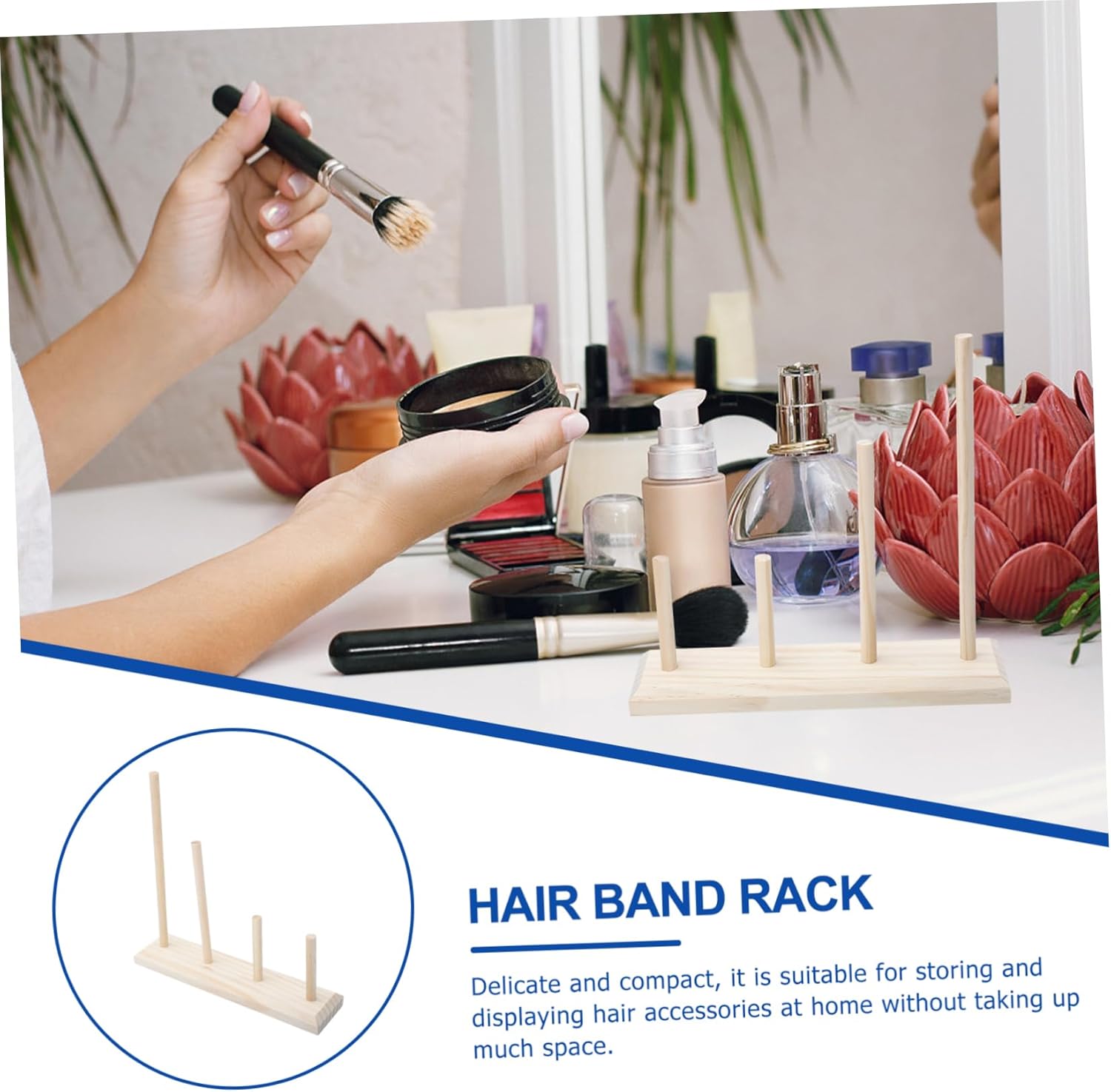 1pc Hair Accessories Display Rack Elegant Headband and Band Organizer Stand for Ties Bracelets and More Space-saving Storage for Women and Girls