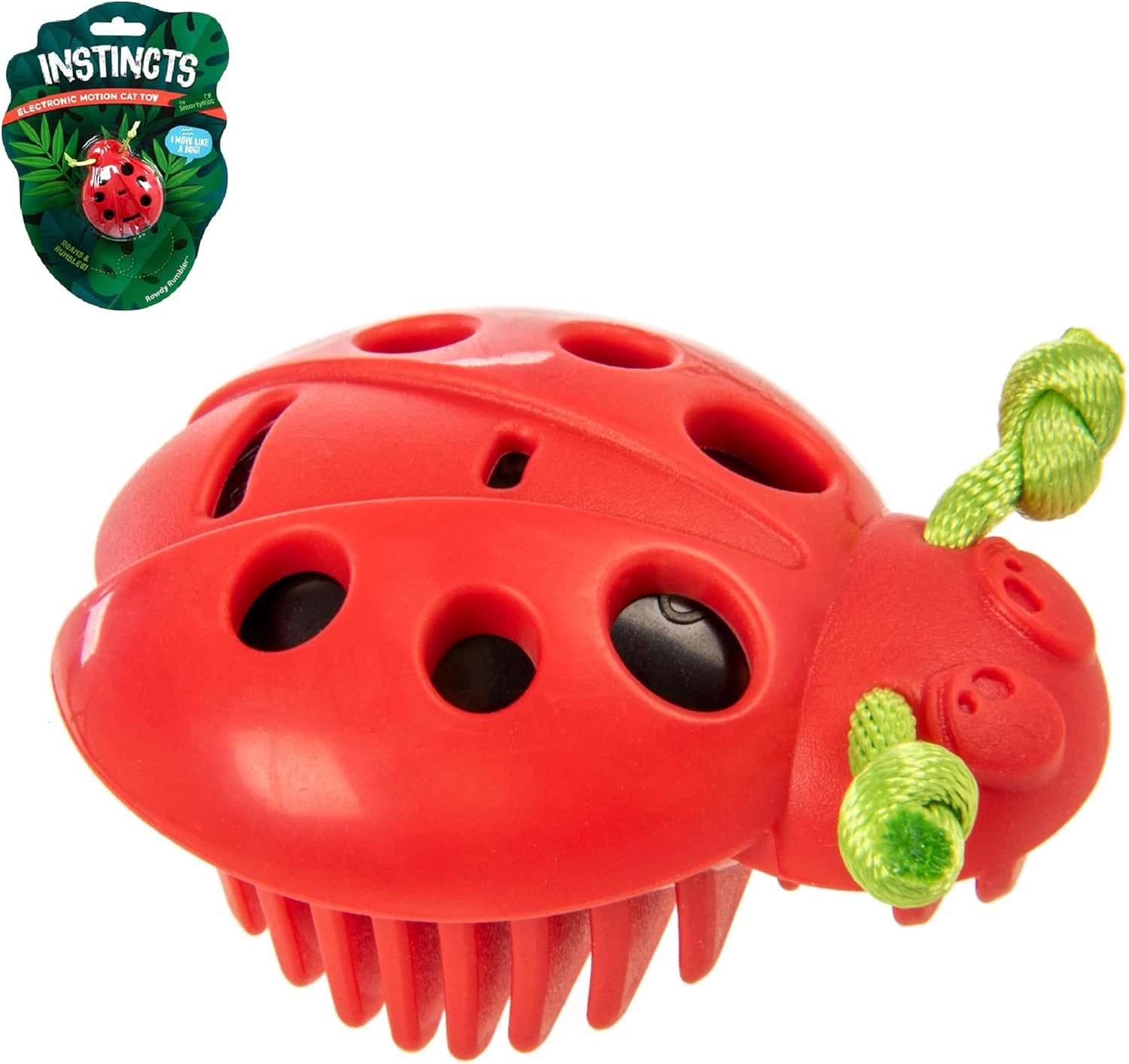 SmartyKat Hidden Hijinks Toy for Indoor Cats & Kittens, Electronic Interactive Motion Toy, Featuring Teaser Wand, Plus Replaceable Batteries Included