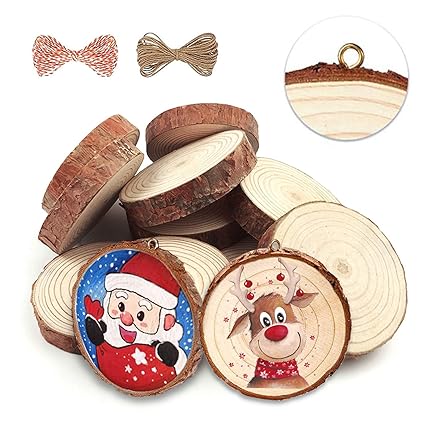 Natural Wood Slices - 30 Pcs 2.0