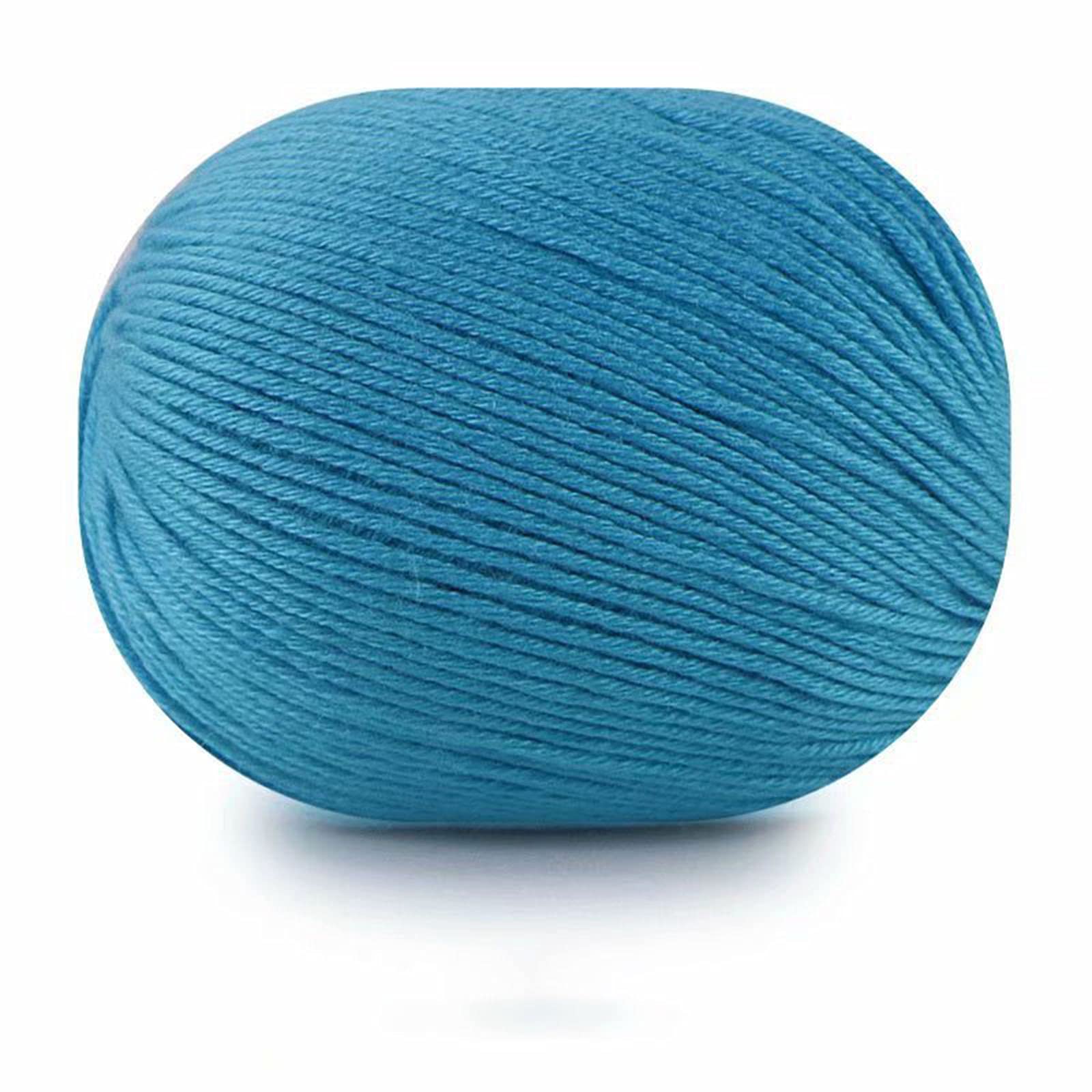 Zoomlie Color 15 Milk Cotton Yarn For Crochet 10 * 50G Smooth Super Soft Comfortable Double Knitting Baby Wool For Baby Scarf Hat Clothing Any Handcrafts Crocheting (5 Balls,)