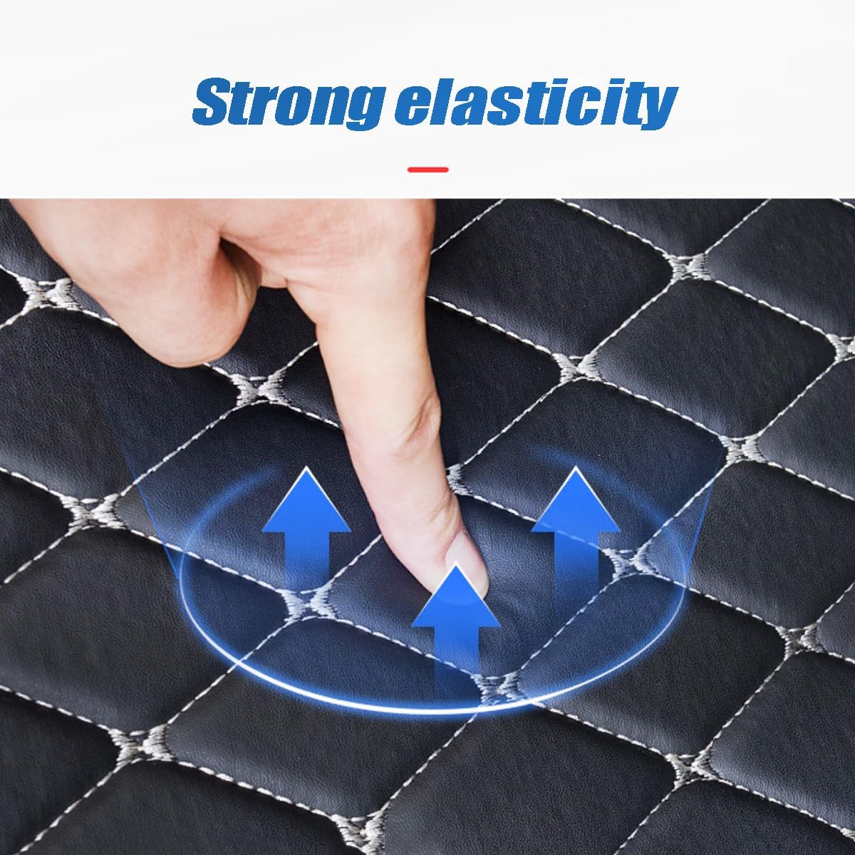 Car Leather Cargo Liners for Toyota Prius (XW30 / ZVW30) 2010 2011 2012 2013 2014 2015 2016, Full Coverage All Weather Rear Trunk Liner Mats Protector Boot Mats,Allblack