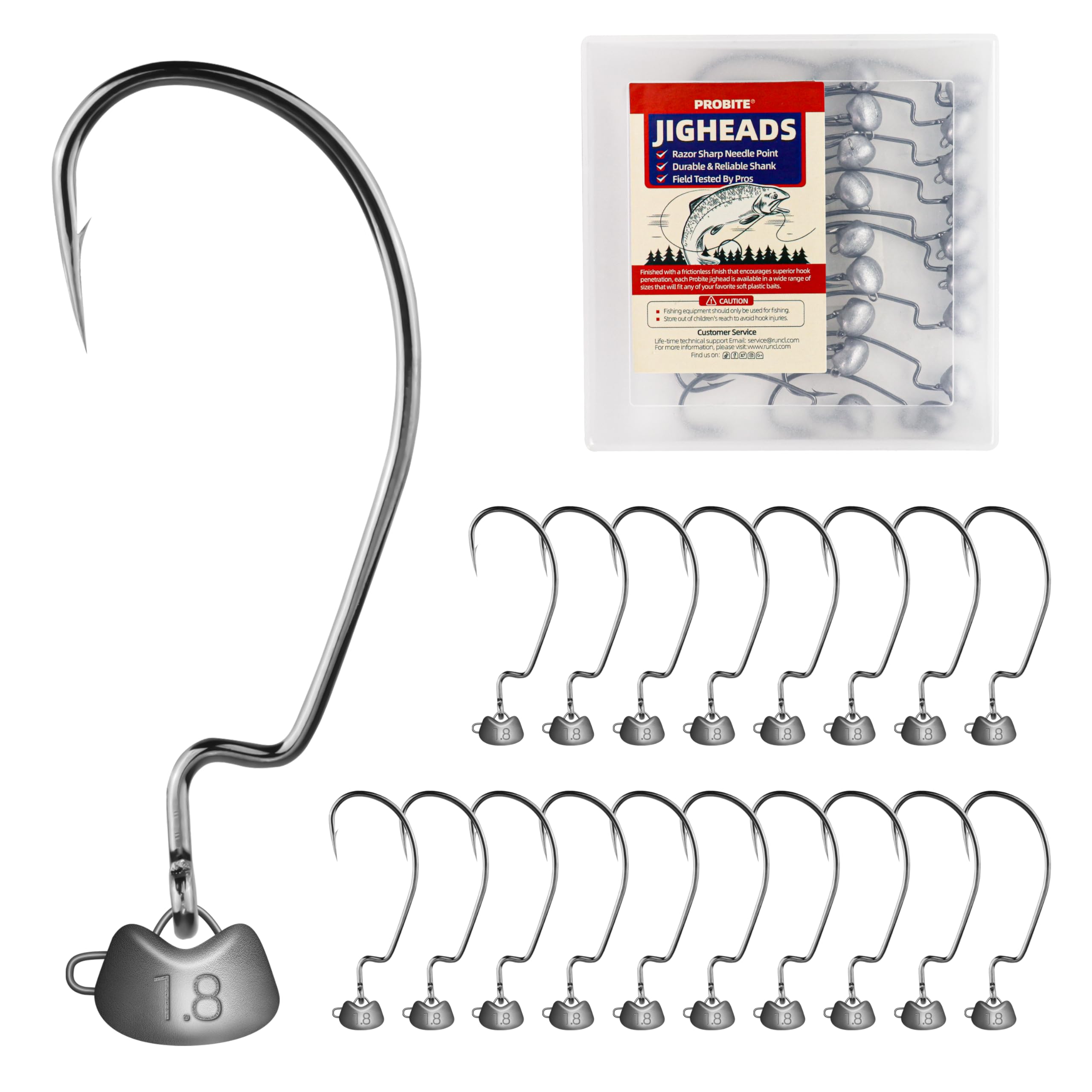 Swing Weedless Ned Rig Jig Heads - 20pcs Weedless Jig Head Hooks for Bass Fishing, Ideal for Ned Rig Baits, Durable Jigheads for Fishing, Anglers