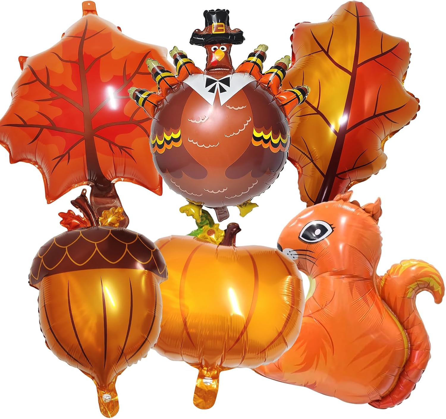 6 Pieces Large Happy Fall Balloons Set Thanksgiving Day