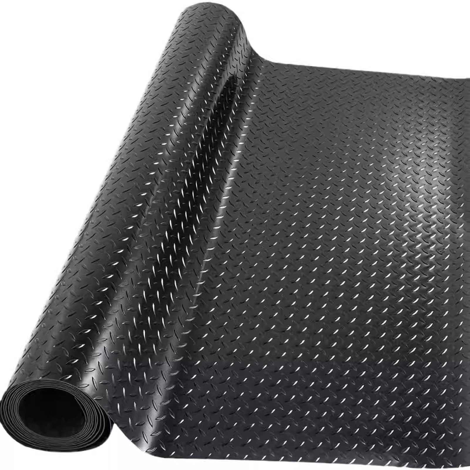 Mata podłogowa do garażu z gumy PCV | Wielokolorowy 1,5 mm 1,2 mx 1-15 m do warsztatu garażowego Szopa na łódź Van Gym(Black,1.2x7m)