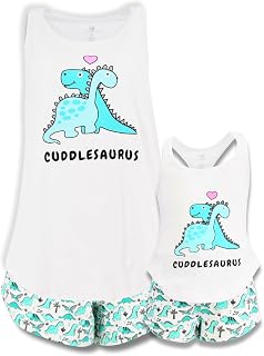 Unique Baby Cuddlesaurus Mommy and Me Outfits Matching Mom Daughter Mothers Day Clothing Shirts Shorts Set