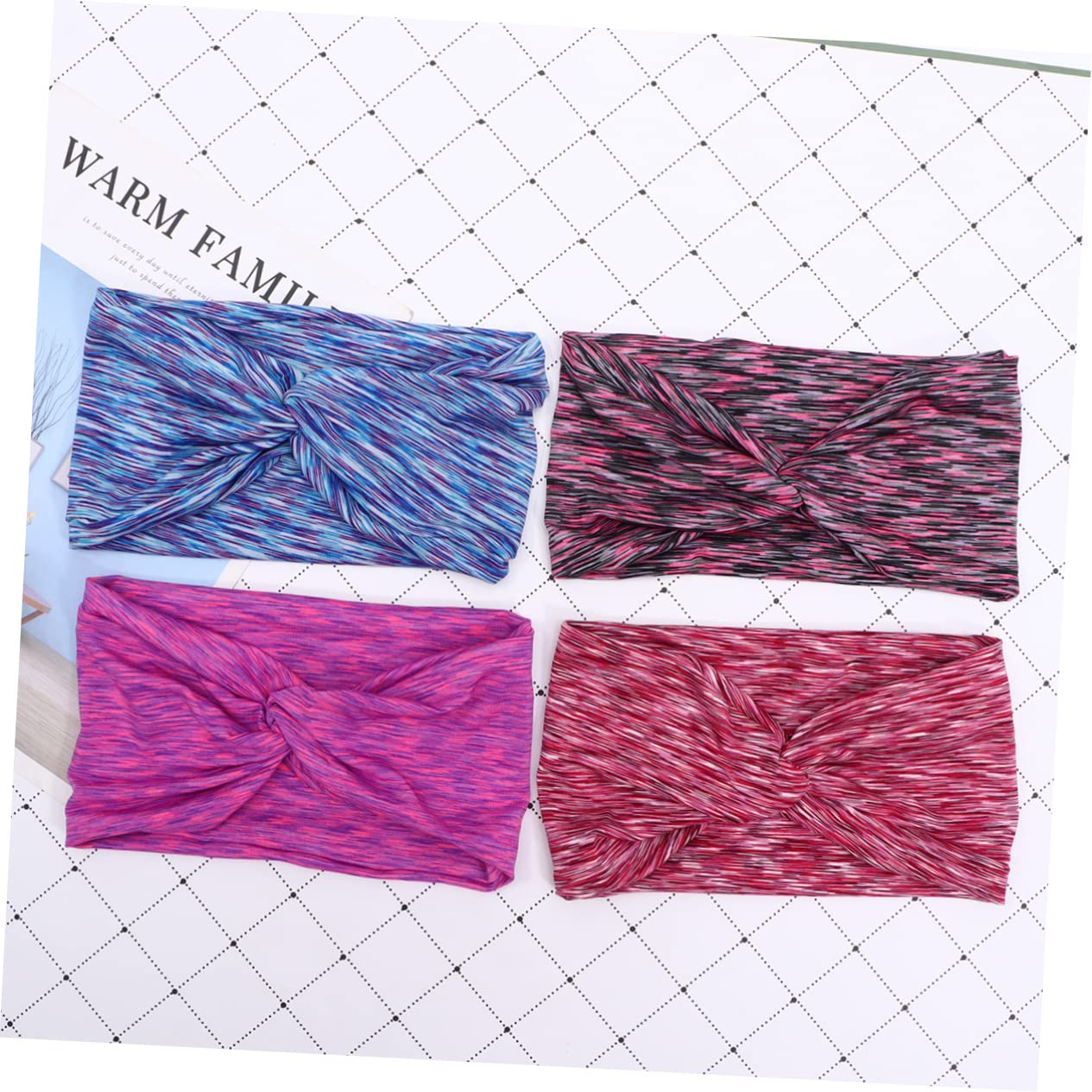 YARNOW 12pezzi Fasce Per Elastiche Assorbenti Per Yoga e Fitness Headband Traspirante e Accessorio Per Allenamenti All