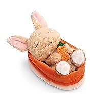 NICI coniglio di peluche con carota 12 cm che dorme nel cestino