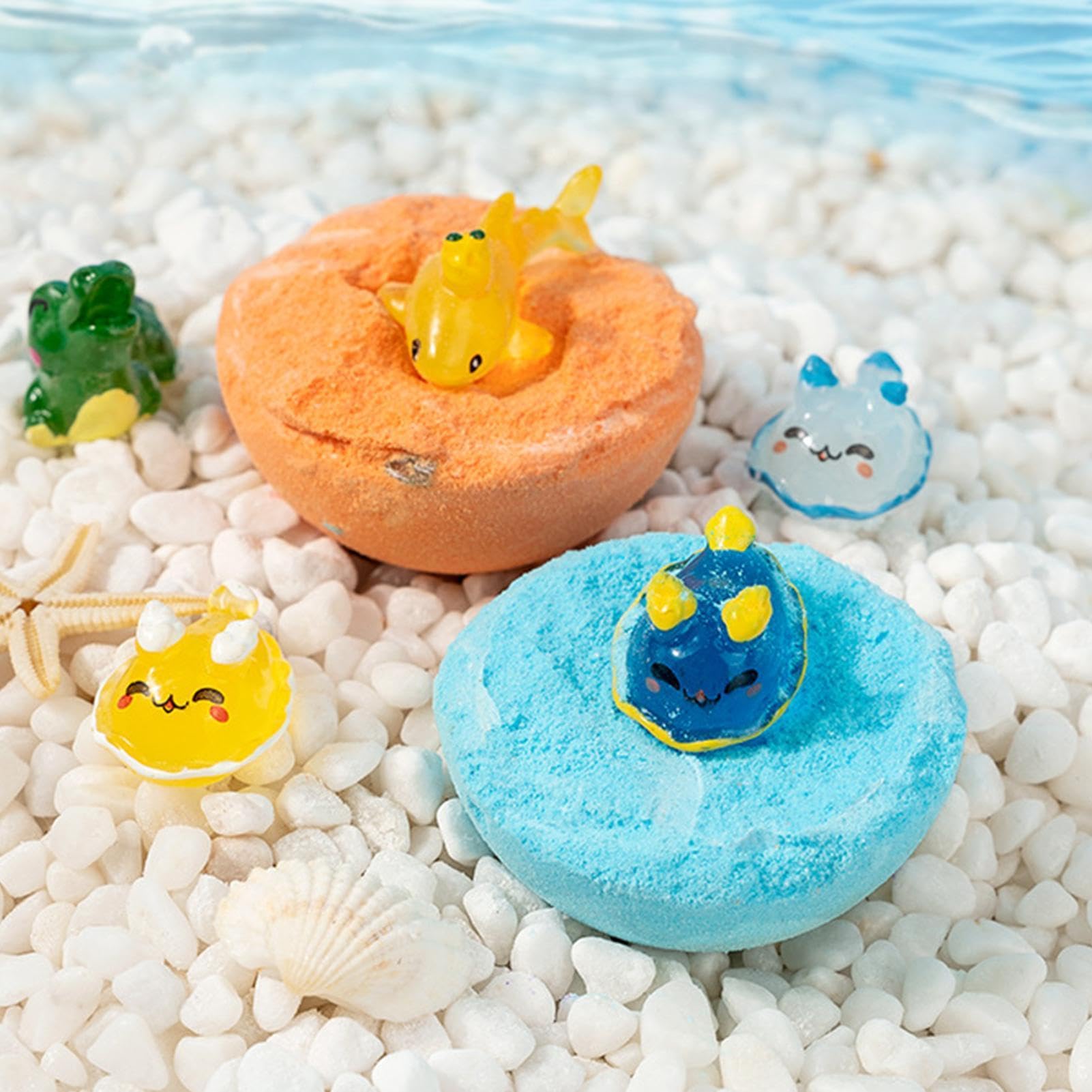 Bombas de Baño Niños con , 24 Bath Bombs Kids, Lindos Animales Bombas de Baño Gaseosas, Novedosos Baños Animales Marinos Terrestres Bombass Sales Juego Juguetes para Regalo Niños