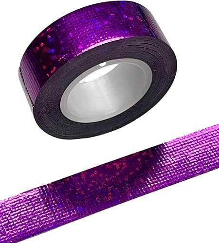 Miniatura 8 de Syntego Cinta adhesiva adhesiva holográfica con efecto de purpurina sólida de 0.591 in x 16.4 ft (oro rosa)