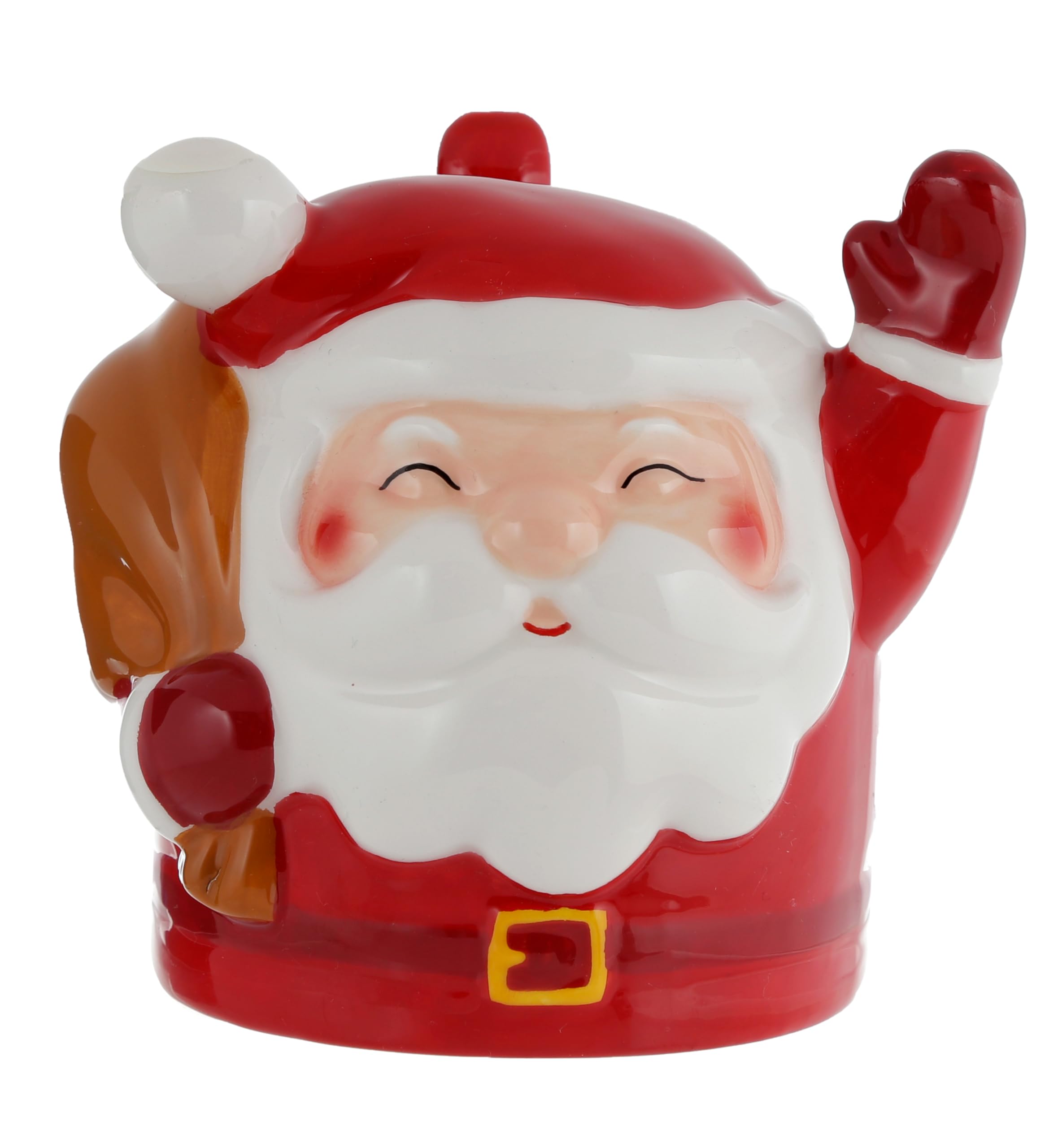 Puckator Men's Red Christmas Santa Upside Down Ceramic Shaped Tea Coffee Mug - Funny Home Accessories - Cute Gifts For Girlfriend - Large Mugs For Wo Hot Drinks - Cups Presents Secret Santa Gift Cup Set