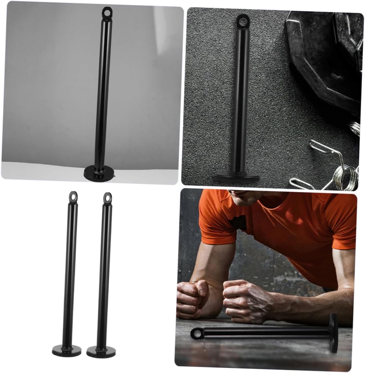 Happyyami 2pcs Weight Plate Rack for Fitness Equipment Heavy Duty Storage Holder Loading Pins Adjustable Barbell Storage for Gym Accessories and Arm Muscle Training