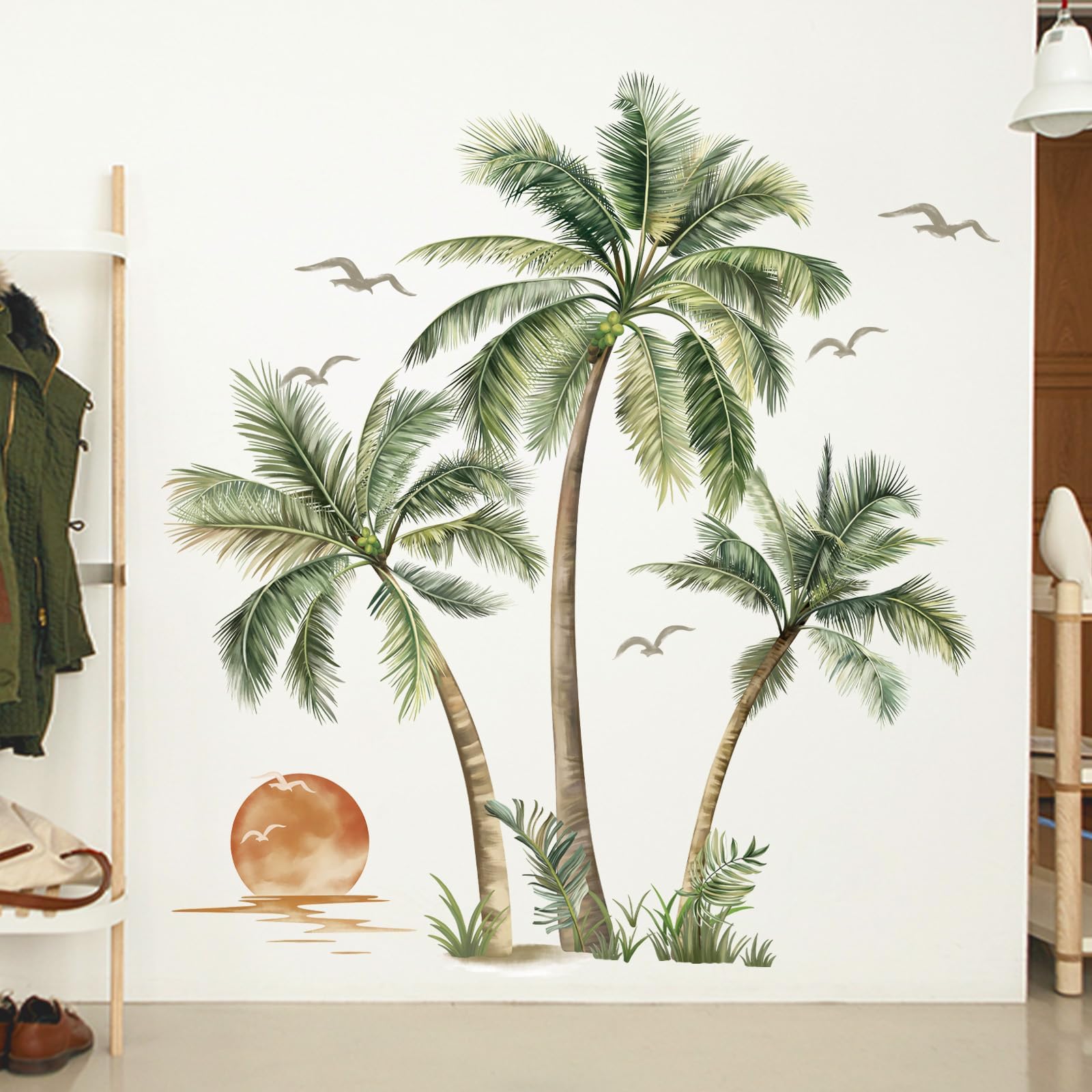 Boho Palm Tree Wall Stickers Tropical Plant