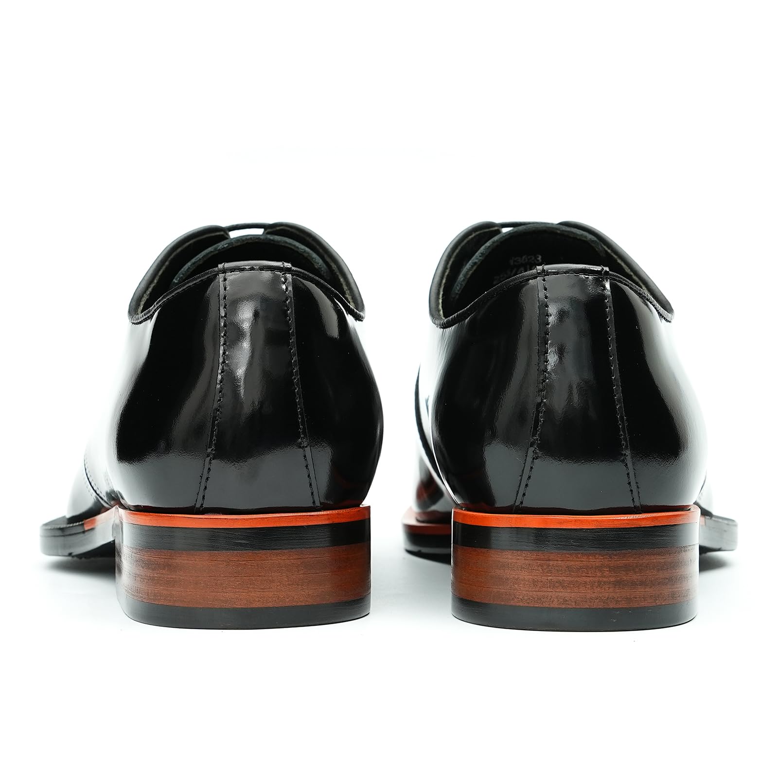 Genérico Oxfords Formales en Cuero Charol para Hombre Zapatos de Vestir Pulidos Puntera Cuadrada Zapatos Bajos con Cordones