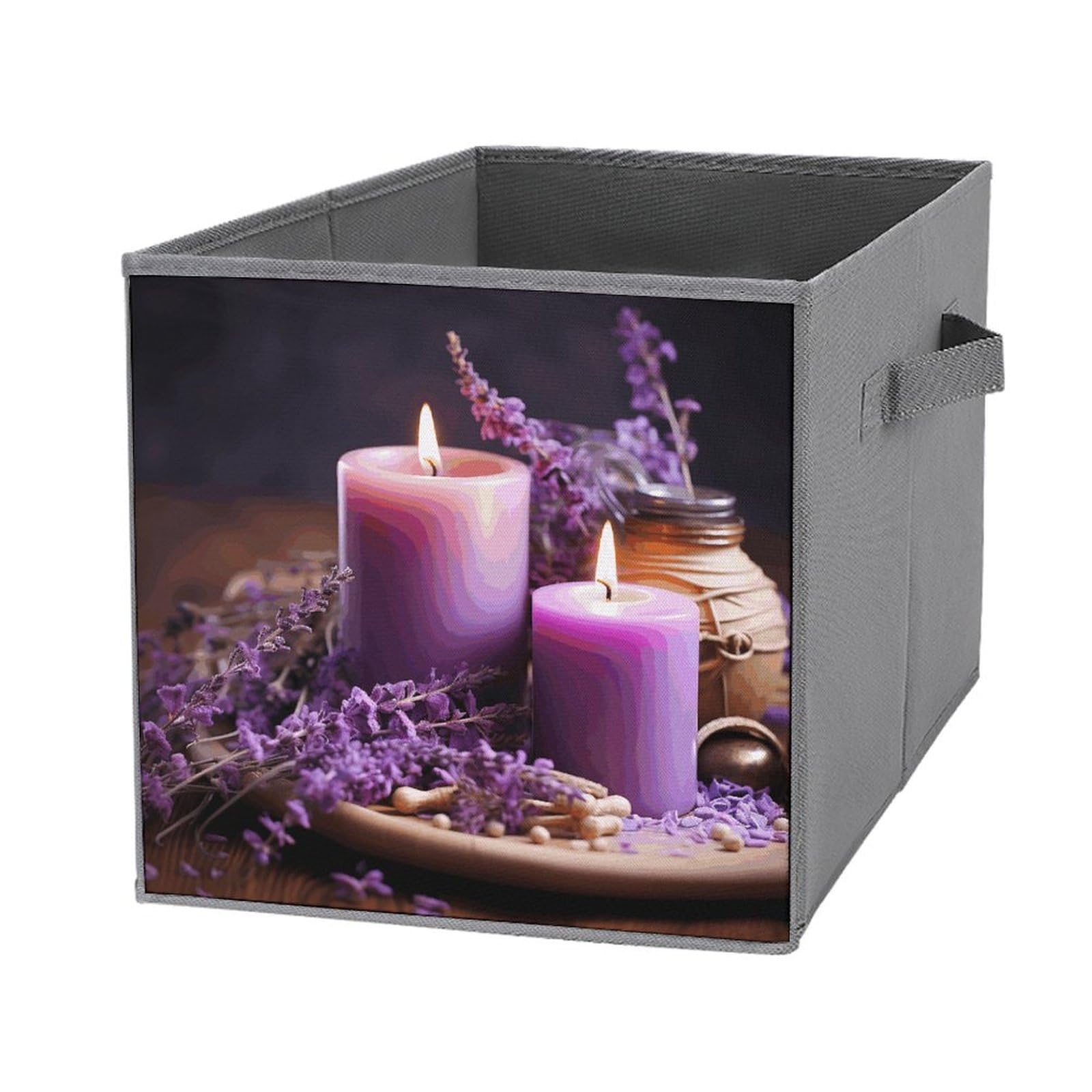 Boîtes de rangement empilables violettes pour placard et étagère