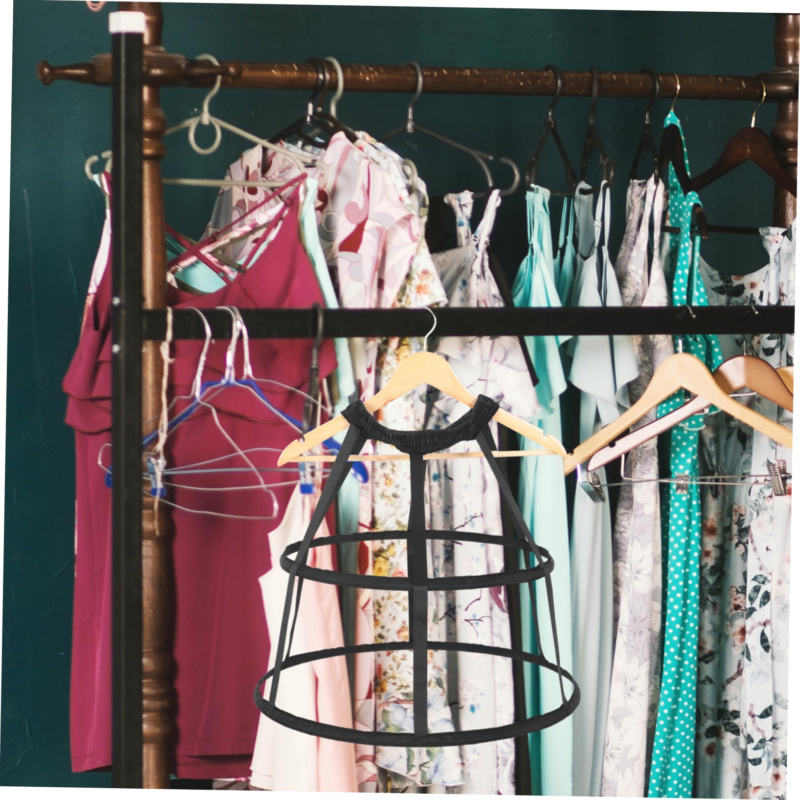 Mobestech 5 Stück Damen Petticoat Unterrock Cosplay Kostüm Rockabilly Reifrock Verstellbar Elegant für Hochzeiten Partys Fotos aus Hautfreundlichem Material