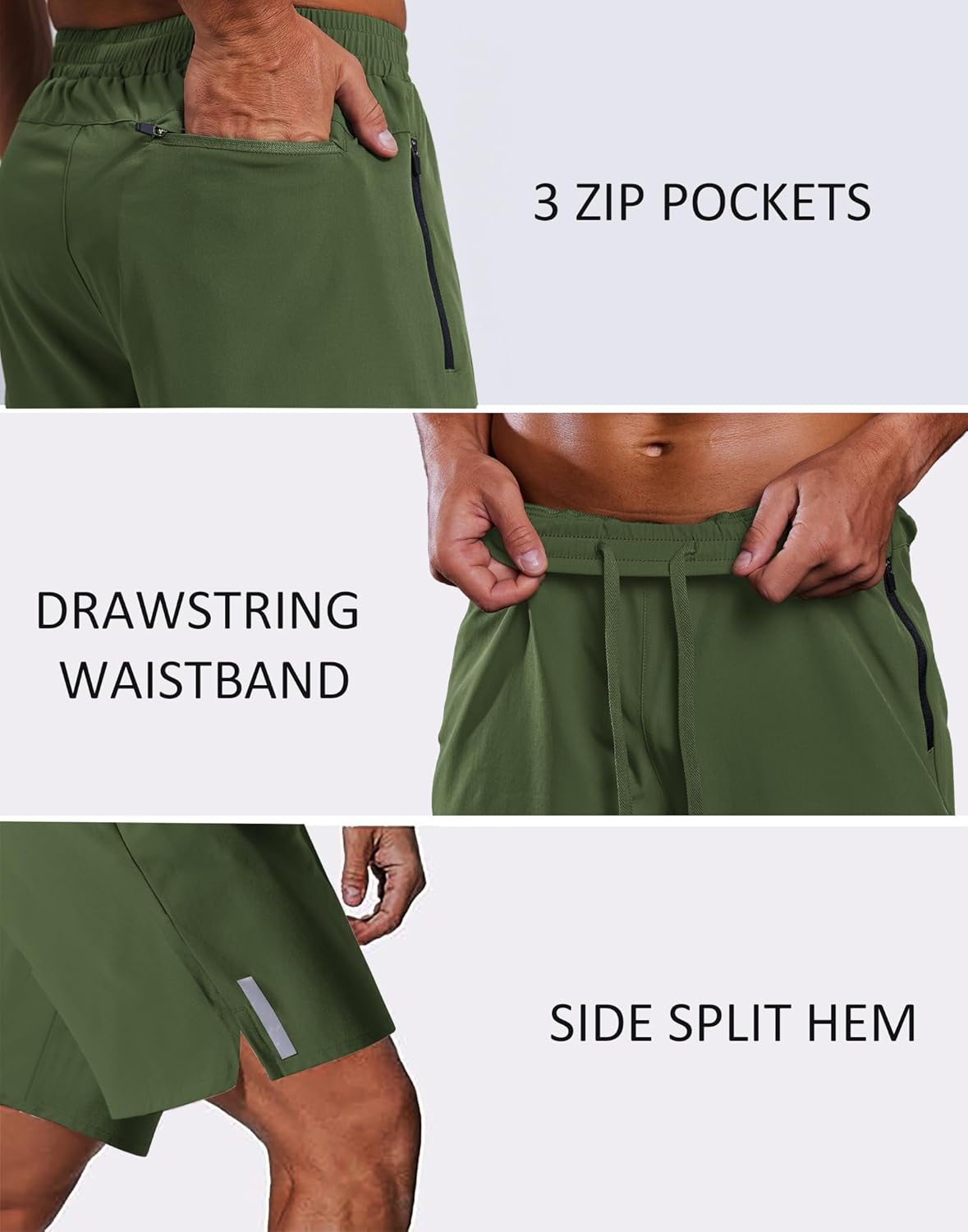 COOFANDY Men's Athletic Running Shorts Quick Dry 7" Workout Gym Short Lightweight Active Sport Short for Tennis Hiking