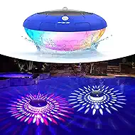 FirstE Solar Floating Pool Lights, RGB Color Changing Pool Floating Lights, Hangable IP68 Waterproof Solar Pool Light That Float for Pool Wedding Path Party Decoration, No Need Electric Wire