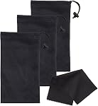 MAMLYN Premium Quality Microfiber Sunglasses Pouch With Spring Fastener